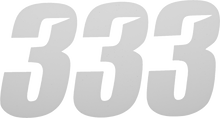 D'COR VISUALS Slash Number Plate - #3 - White - 4" 45-28-3
