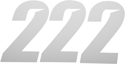 D'COR VISUALS Slash Number Plate - #2 - White - 7" 45-32-2