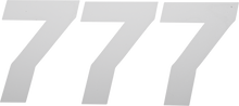 D'COR VISUALS Race Number Plate - #7 - White - 4" 45-34-7