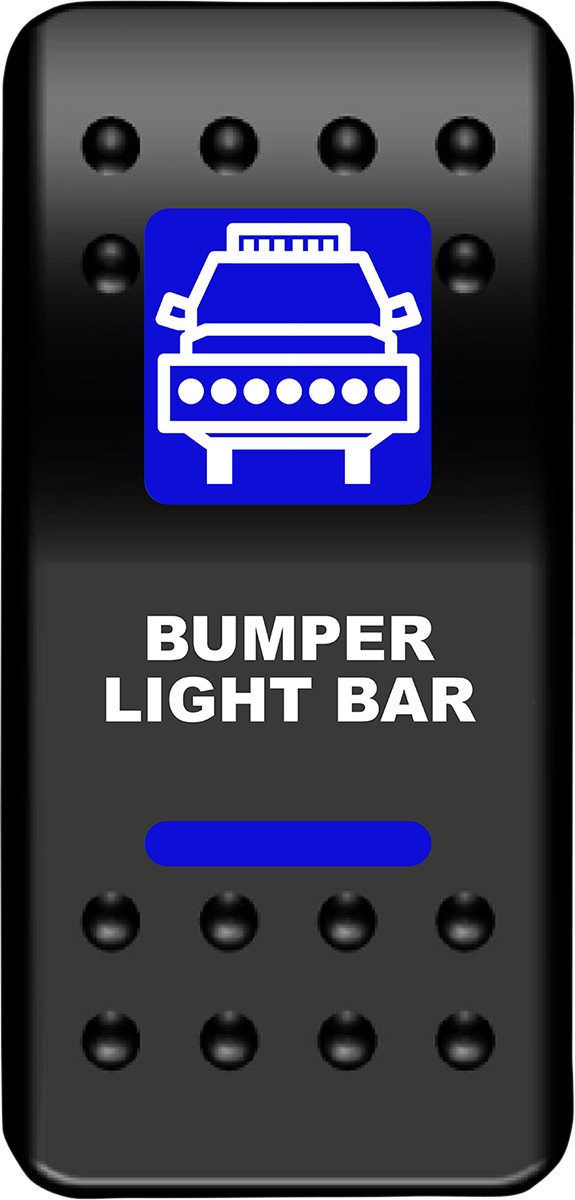 MOOSE OFFROAD Rocker Switch - Bumper Light Bar - Blue BLB-PWR