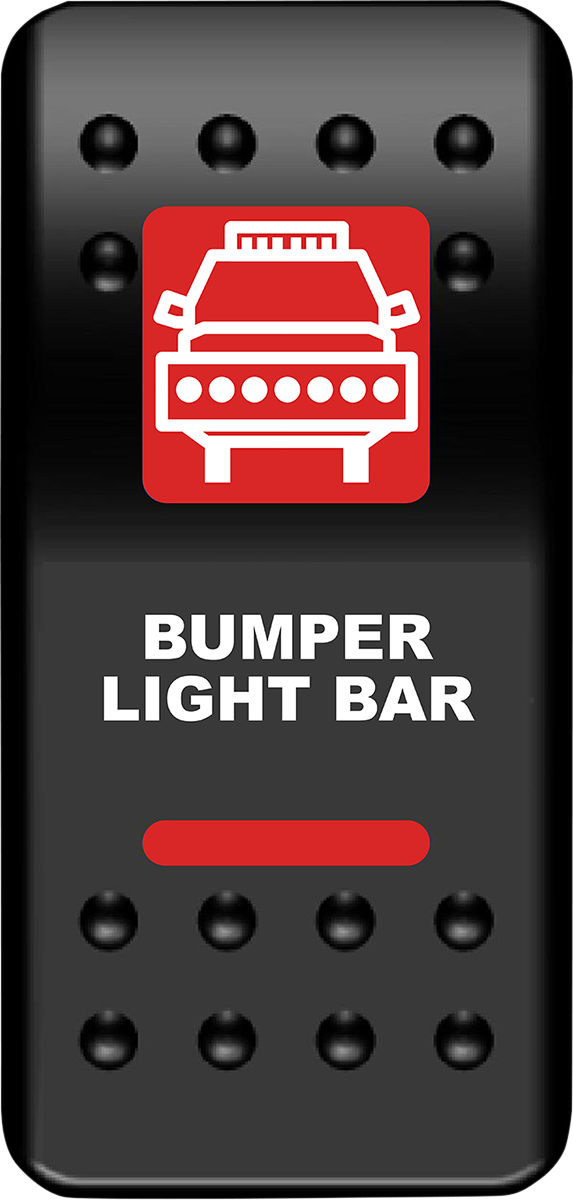 MOOSE OFFROAD Rocker Switch - Bumper Light Bar - Red BLB-PWR-R