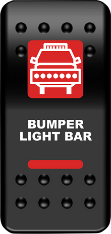 MOOSE OFFROAD Rocker Switch - Bumper Light Bar - Red BLB-PWR-R