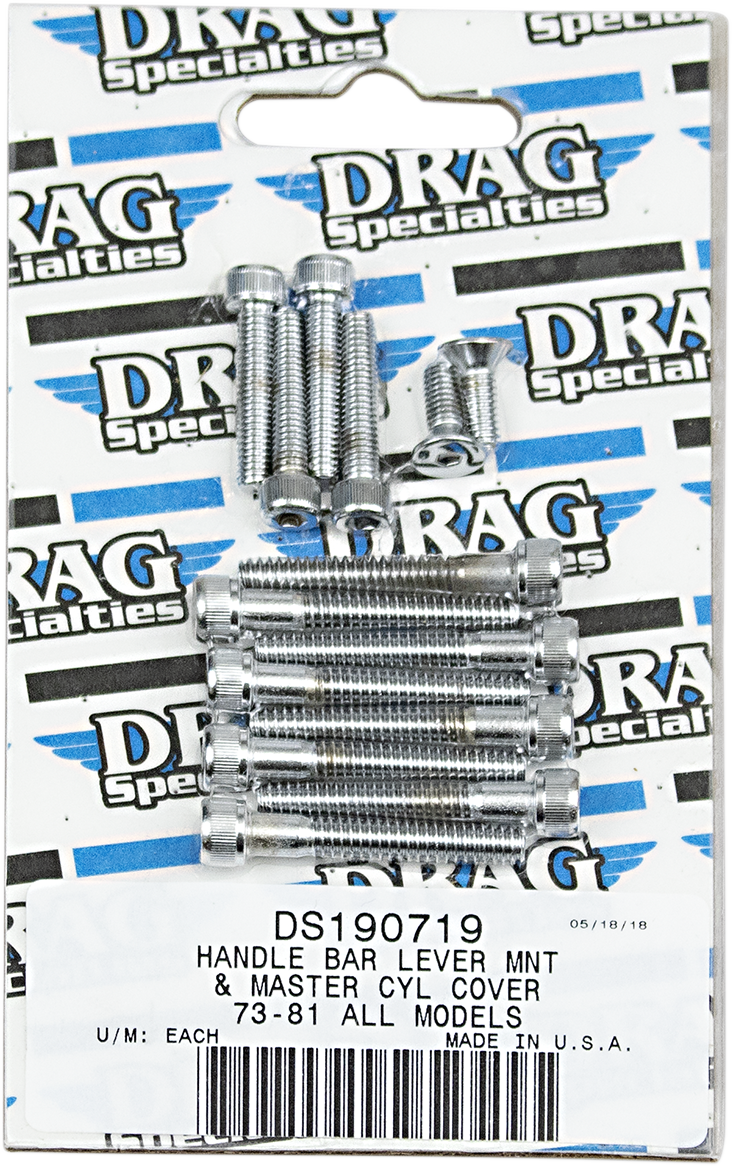 DRAG SPECIALTIES Bolt Set - Handlebar Lever/Master Cylinder Cover - '73-'81 Harley-Davidson MK138