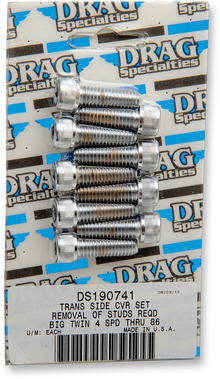 DRAG SPECIALTIES Bolt Set - Kick Cover - Socket-Head/Knurled MK160
