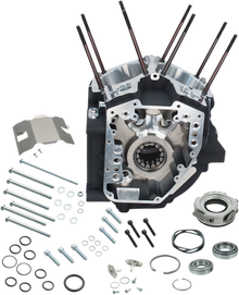 S&S CYCLE Engine Case - 3.750" Bore w/Stock Stud Pattern - 88A Engine Type - Wrinkle Black -Twin Cam 31-0172A