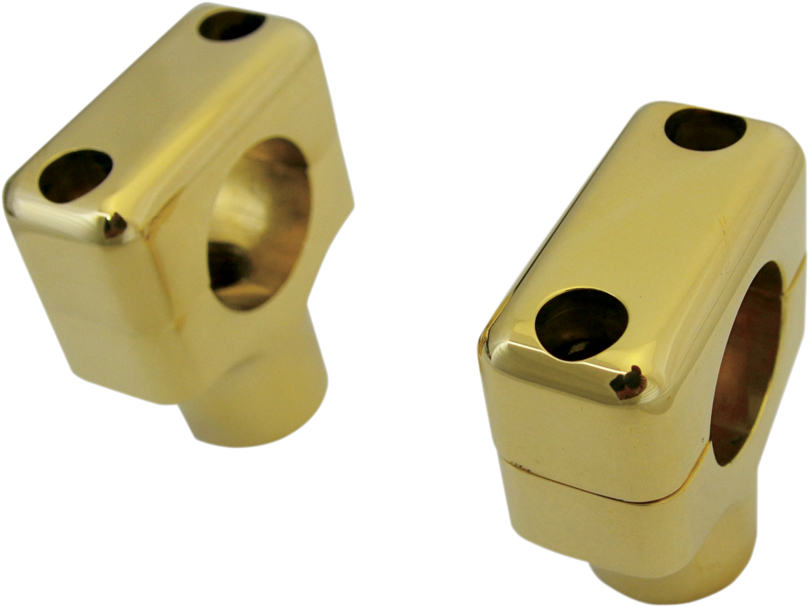 LA CHOPPERS Brass Handlebar Risers - 1-1/2" - Polished LA-7401-50
