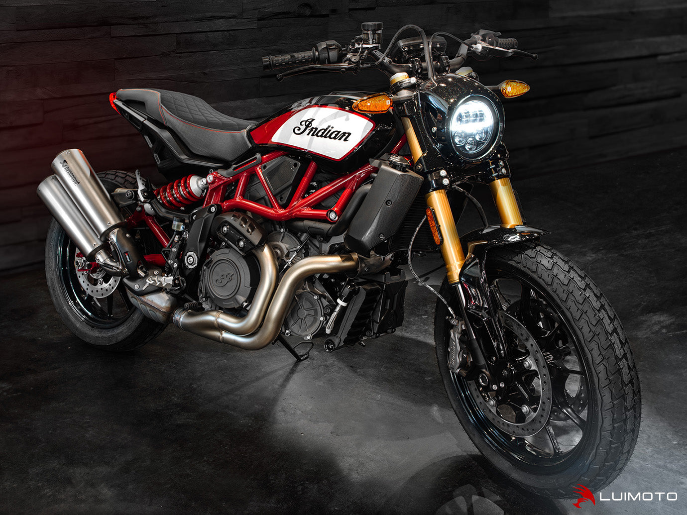 LUIMOTO (Diamond) Seat Cover for the INDIAN FTR 1200 (2019+) OE Standard seat