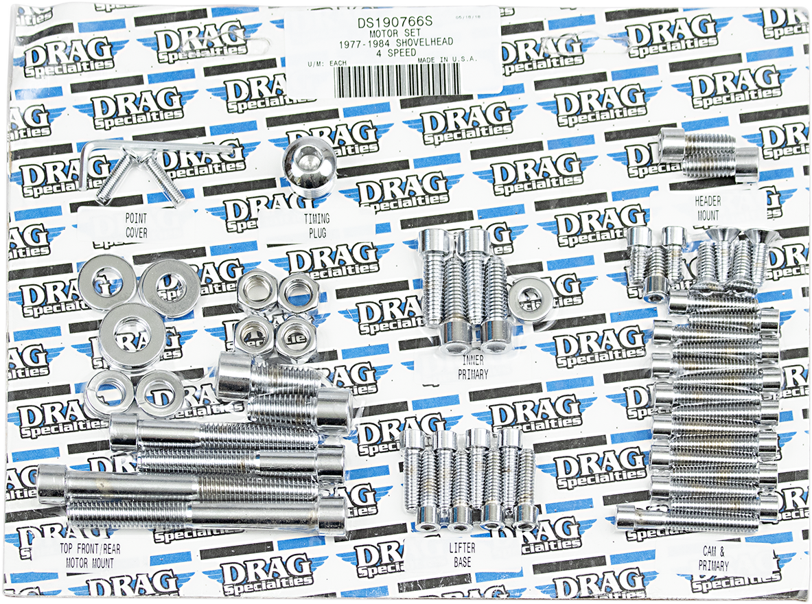 DRAG SPECIALTIES Motor Bolt Set - Smooth/Socket-Head - FX/FL MK109S