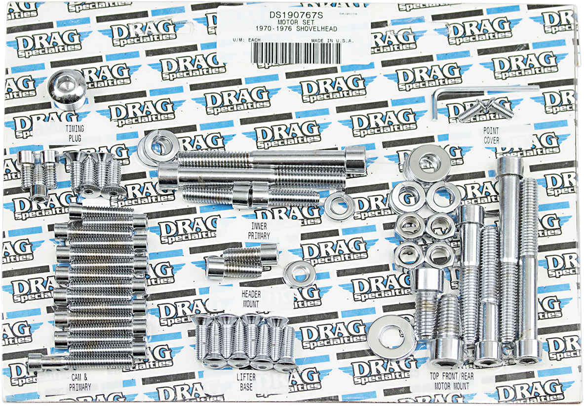 DRAG SPECIALTIES Motor Bolt Set - Smooth/Socket-Head - FX/FL MK110S