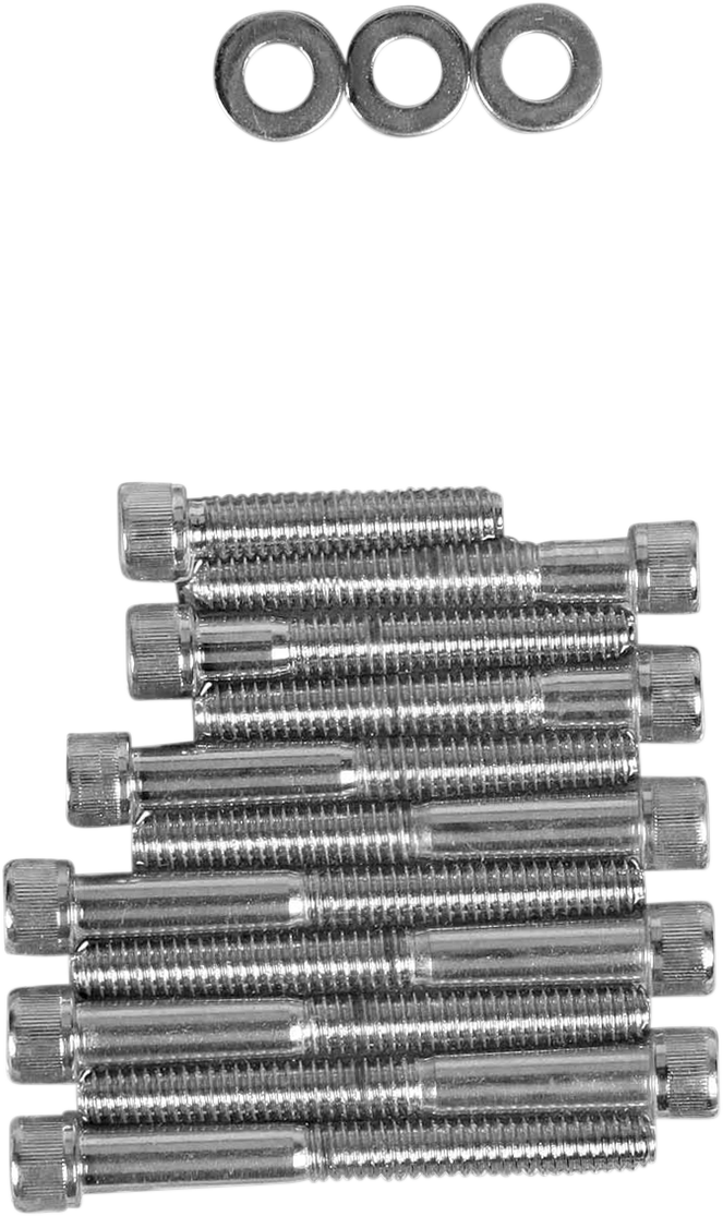 DRAG SPECIALTIES Bolt Kit - Cam Cover - Knurled - Chrome - '91-'03 Sportster MK249