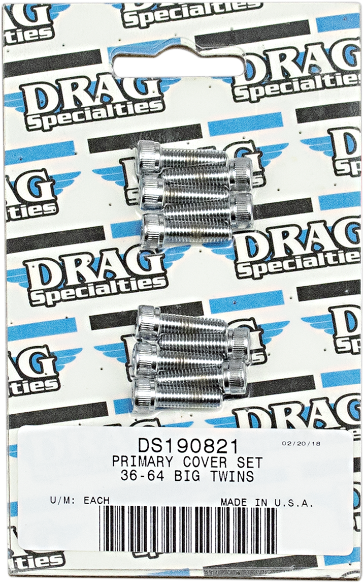 DRAG SPECIALTIES Bolt Kit - Primary Cover Only - Socket-Head/Knurled - '36-'64 Harley-Davidson MK159