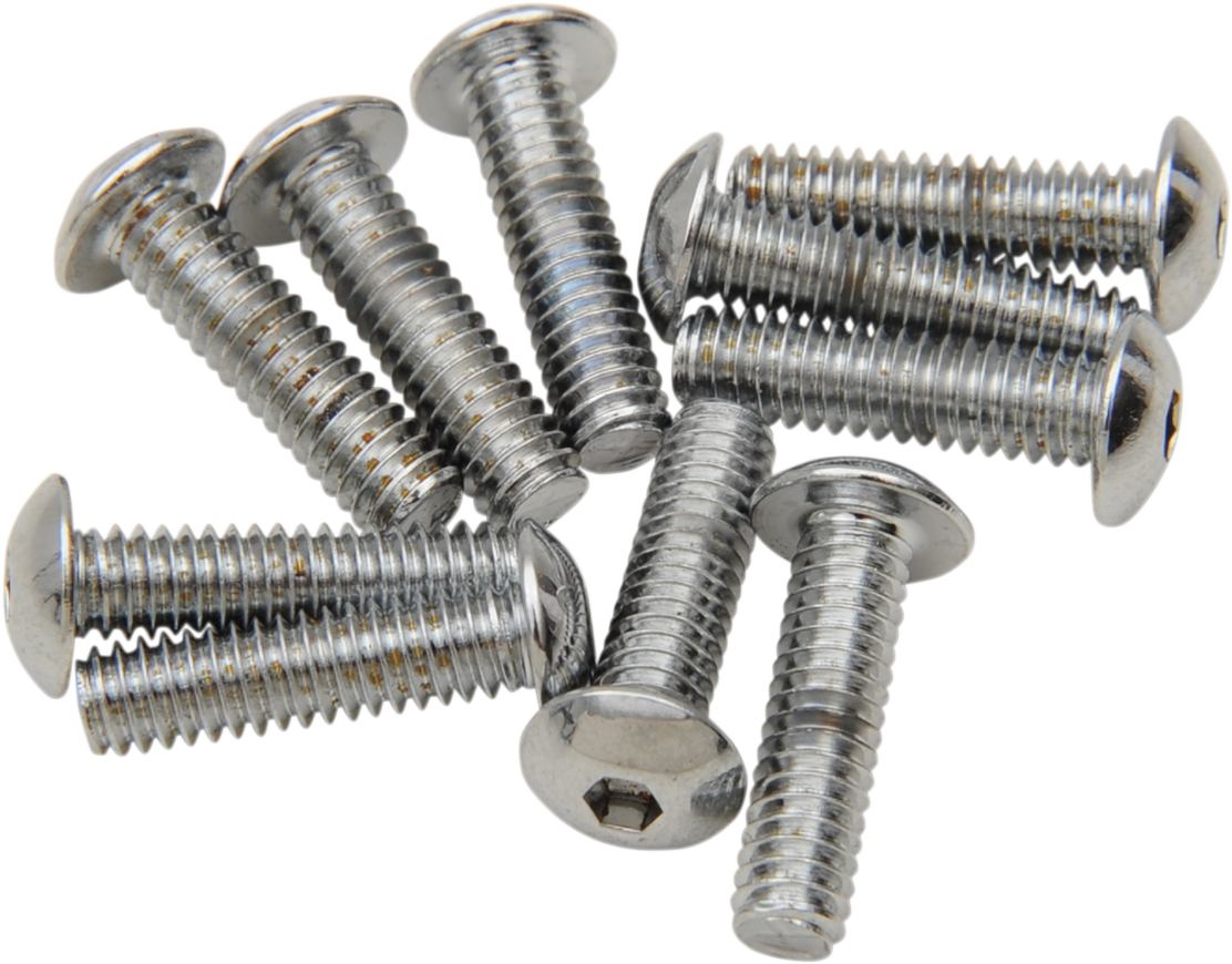 DRAG SPECIALTIES Bolts - Button Head/Replacement - #8-32 x 1/2" - 10 Pack MPB261