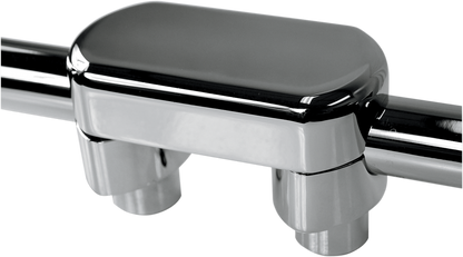 LA CHOPPERS Solid Handlebar Riser & Top Clamp Kit - 1-1/2" - Chrome LA-7442-01