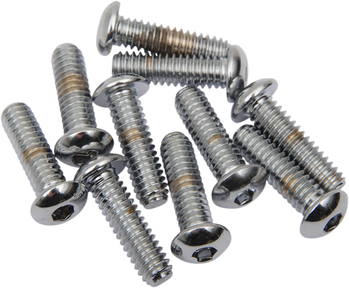 DRAG SPECIALTIES Bolts - Button Head/Replacement - 1/4"-20 x 1" - 10 Pack MPB414
