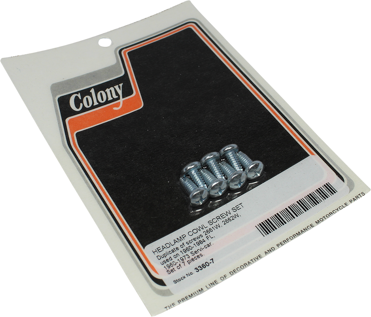 COLONY Screws - Headlamp/Cowl - Set 3360-7