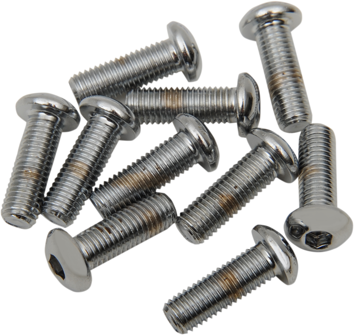 DRAG SPECIALTIES Bolts - Button Head/Replacement - 1/4"-28 x 1" - 10 Pack MPB421