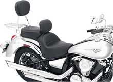 MUSTANG Seat - Vintage - Wide - Touring - With Driver Backrest - One-Piece - Smooth - Black - VN900 79417