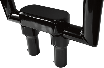 LA CHOPPERS Solid Handlebar Riser & Top Clamp Kit - 4" - Black LA-7442-04B