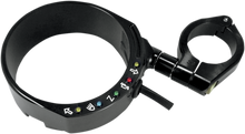 JOKER MACHINE Speedometer Relocation Bracket with Easy Mount Clamp - Black Anodized - For 49 mm Fork 10-301B