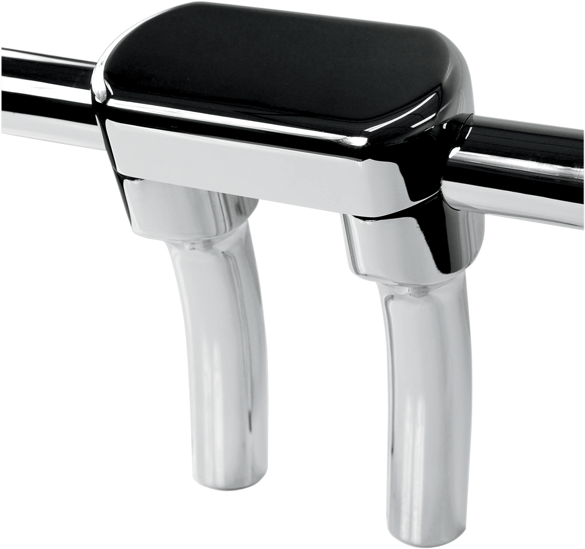 LA CHOPPERS Solid Handlebar Riser & Top Clamp Kit - 5-1/2" - Chrome LA-7442-05