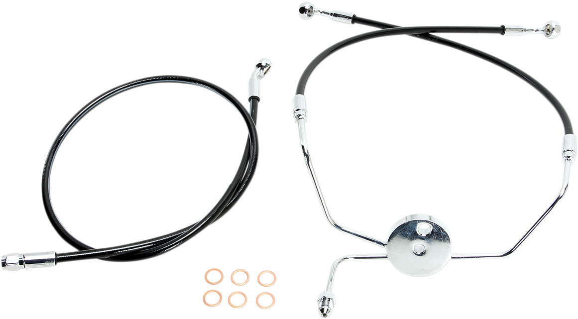 MAGNUM SHIELDING Brake Line - Front - XR - Black SBC1304-33