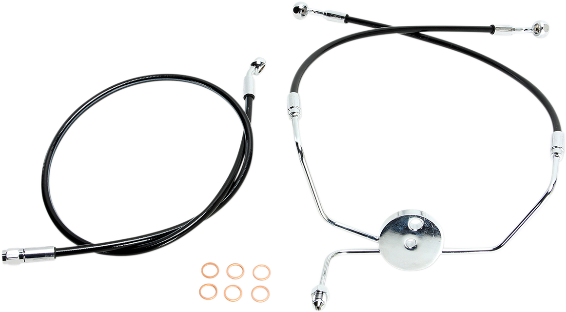 MAGNUM SHIELDING Brake Line - Front - XR - Black SBC1307-33