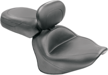 MUSTANG Seat - Vintage - Wide - Touring - With Driver Backrest - Two-Piece - Smooth - Black - VStar 1300 79477