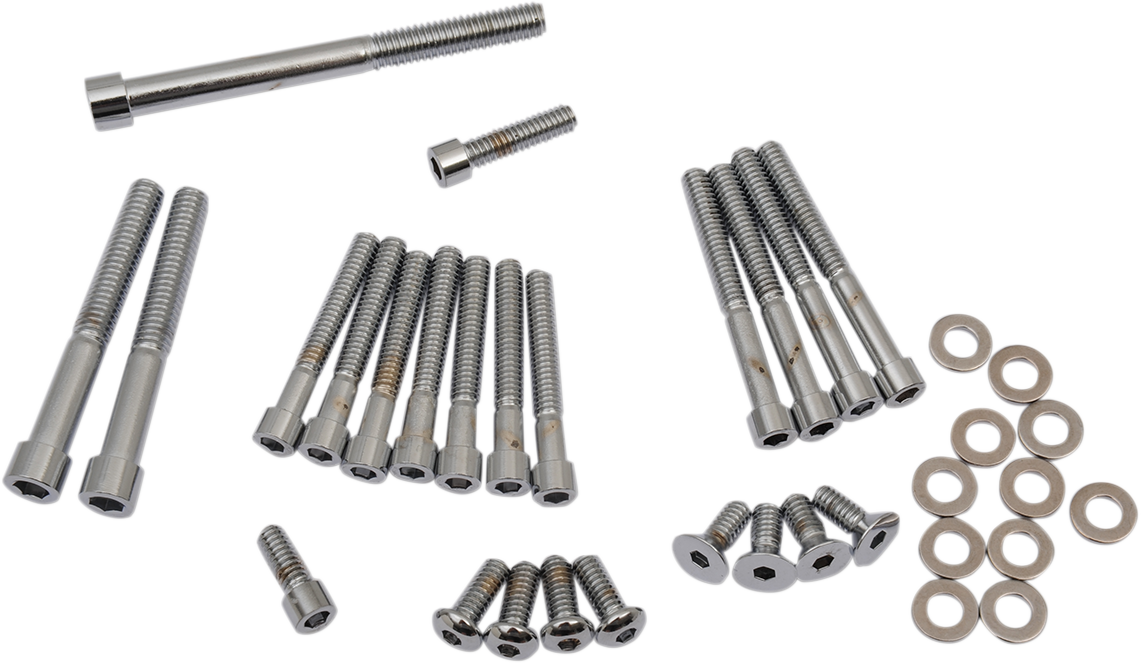 DRAG SPECIALTIES Bolt Set - Left Side Primary Cover/Crank/Shifter - Smooth MK248S