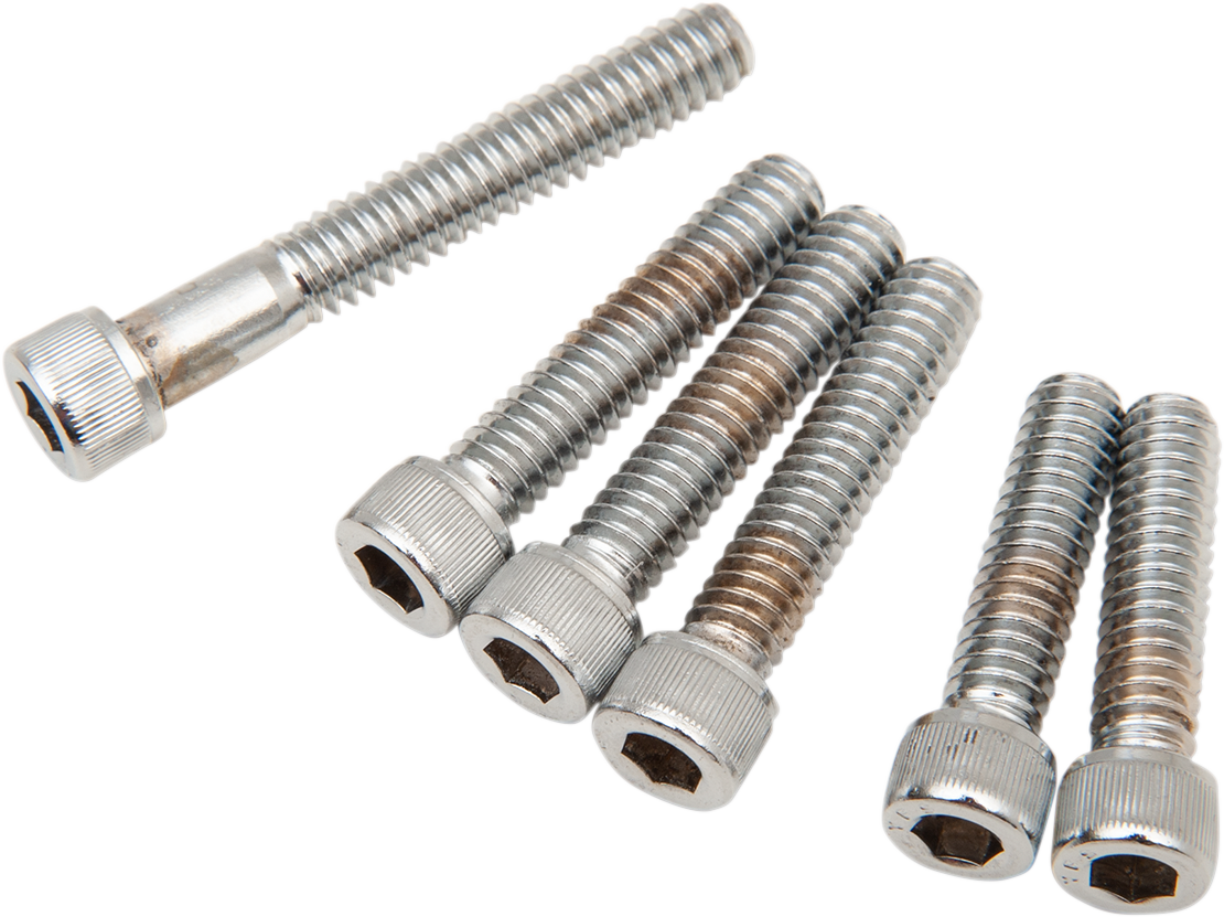 DRAG SPECIALTIES Bolt Kit - Cam Cover - Knurled - Chrome - '70-'84 Harley-Davidson MK239