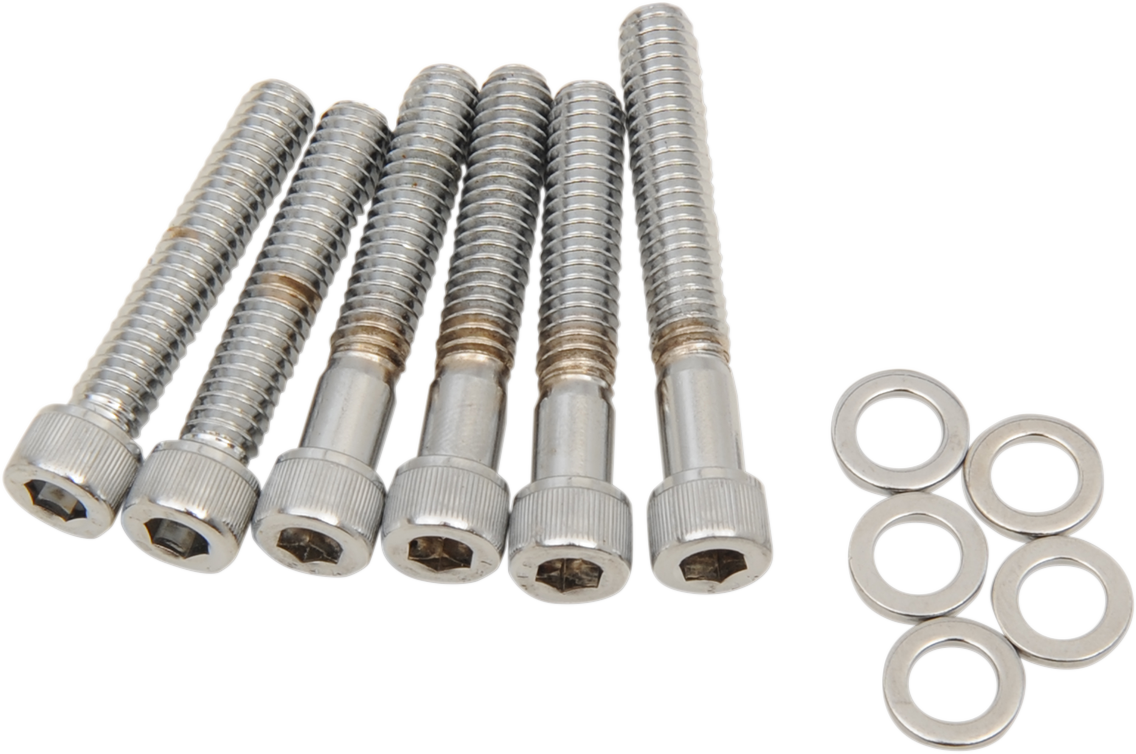 DRAG SPECIALTIES Bolt Kit - Cam Cover - Knurled - Chrome - '87-'92 Harley-Davidson MK212