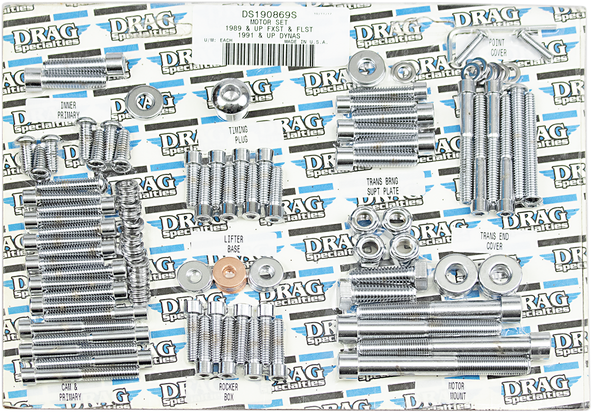 DRAG SPECIALTIES Bolt Kit - Complete Motor - Smooth/Socket-Head - '89-'93 Softail MK223S