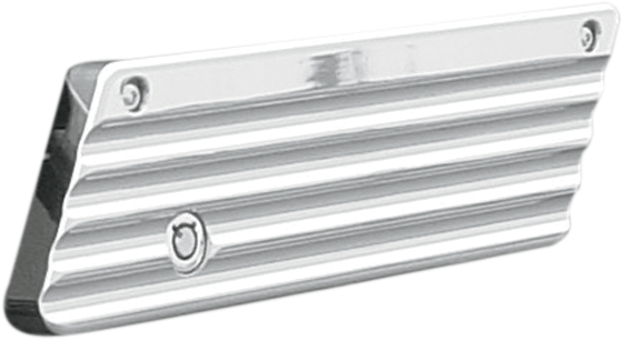 JOKER MACHINE Finned Saddlebag Latch Covers - Chrome - FL '93-'13 04-50-1