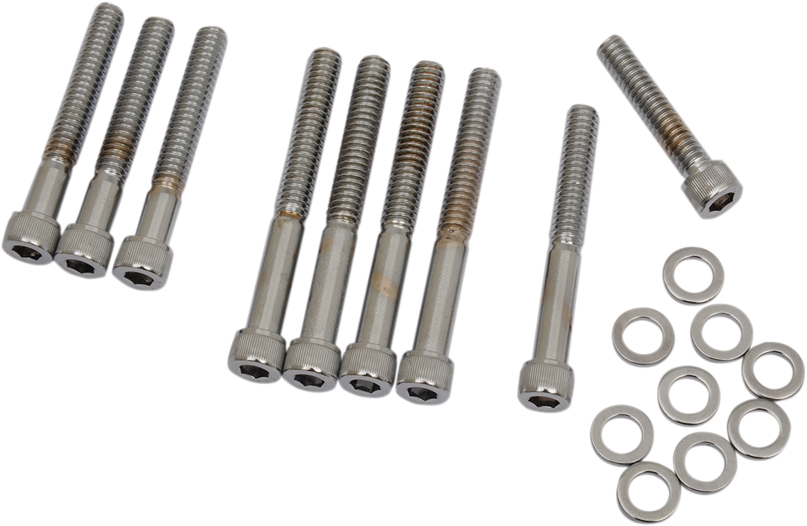 DRAG SPECIALTIES Bolt Kit - Cam Cover - Knurled - Chrome - '86-'90 Sportster MK199