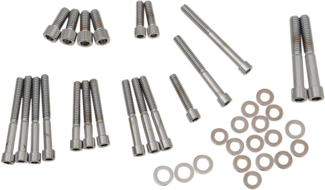 DRAG SPECIALTIES Bolt Set - Cam/Crankcase/Sprocket Cover - Socket-Head/Smooth - Sportster MK265S