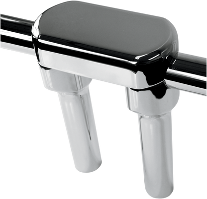 LA CHOPPERS Hefty Handlebar Riser & Top Clamp Kit - 6" - Chrome LA-7446-06