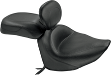 MUSTANG Seat - Vintage - Wide - Touring - With Driver Backrest - Two-Piece - Smooth - Black - Raider 79551