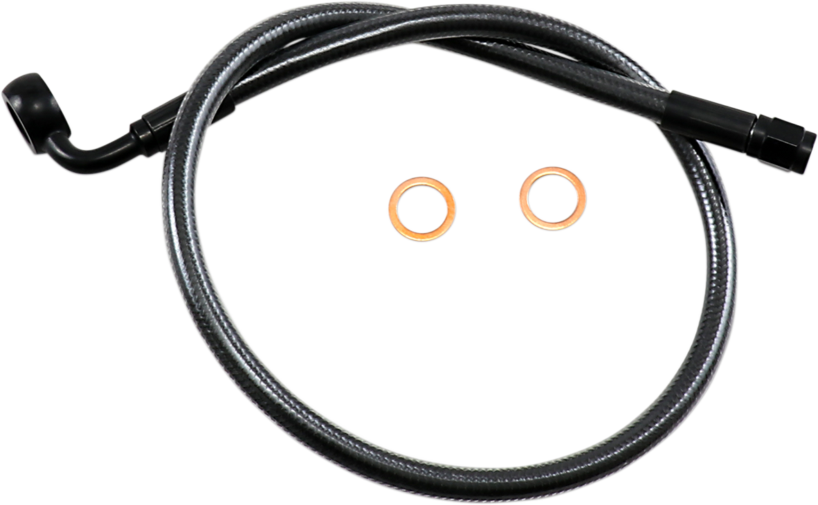 MAGNUM SHIELDING Brake Line - 12mm-90° - 24" - Black Pearl AS478024