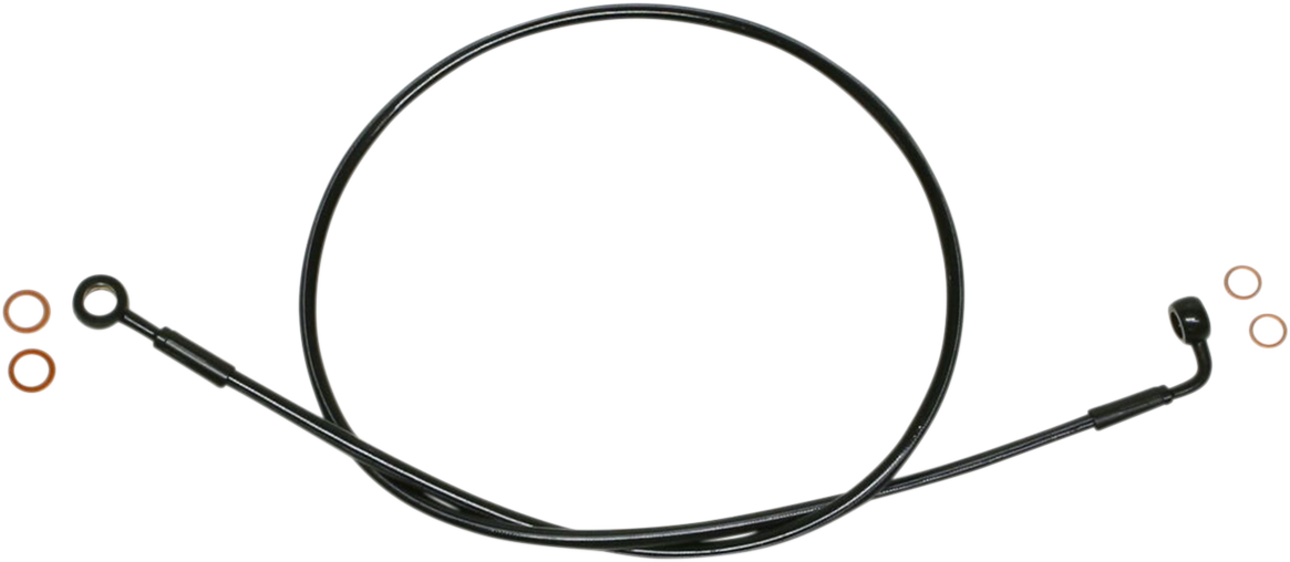 MAGNUM SHIELDING Brake Line - EZ Align - Stainless Steel - Black SBB0604-43