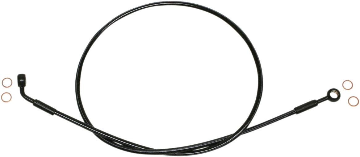MAGNUM SHIELDING Brake Line - EZ Align - Stainless Steel - Black SBB0607-44