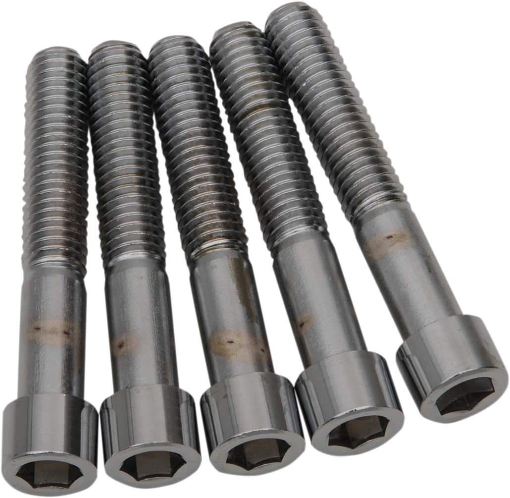 DRAG SPECIALTIES Bolts - Socket-Head/Replacement - Smooth/Coarse Thread - 7/16"-14 x 2-1/2" - 5 Pack MPB704S