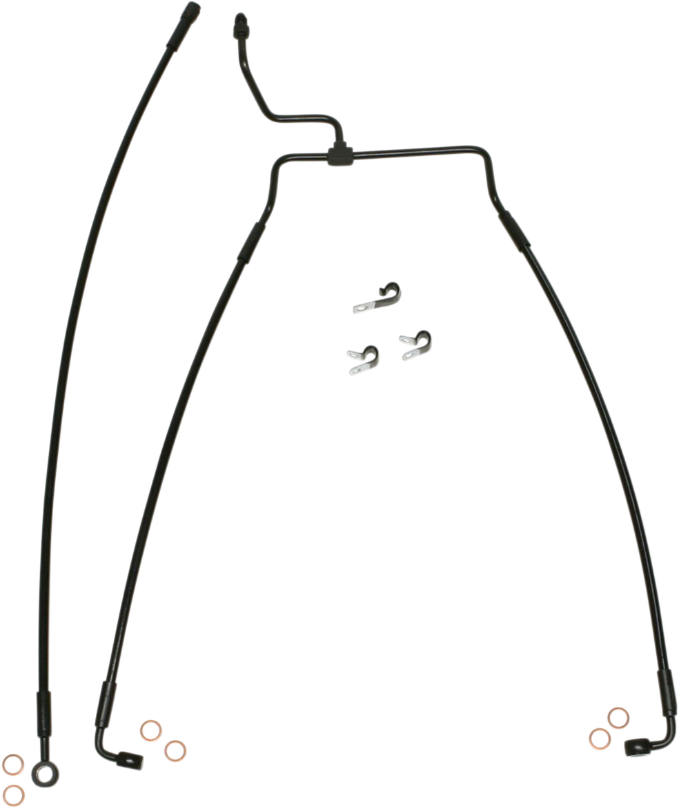 MAGNUM SHIELDING Brake Line - Front - XR - Black SBB1314-25
