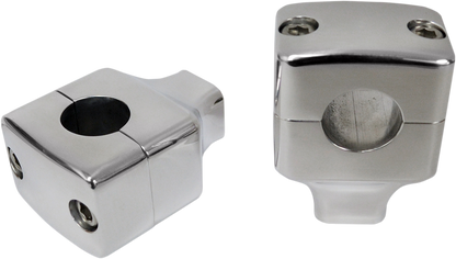 LA CHOPPERS Square Column Risers for 1" Handlebars - 1-1/2" - Chrome LA-7407-01