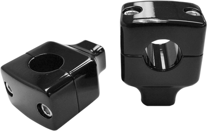 LA CHOPPERS Square Column Risers for 1" Handlebars - 1-1/2" - Black LA-7407-01B