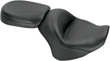 MUSTANG Seat - Vintage - Wide - Touring - Without Driver Backrest - Two-Piece - Smooth - Black - Stryker 76661