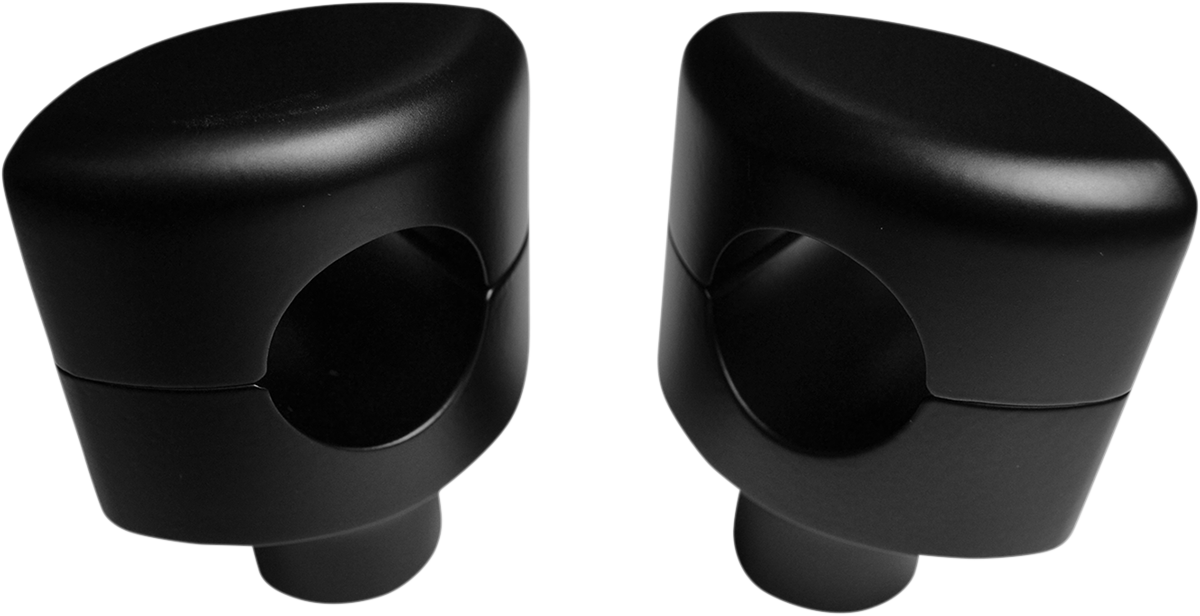 LA CHOPPERS Hefty Smooth Handlebar Risers for 1-1/4" Handlebars - 1-1/2" - Flat Black LA-7406-01M