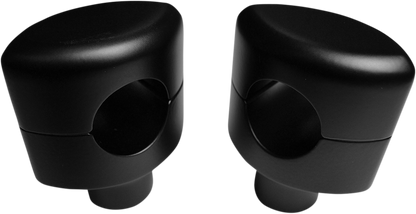 LA CHOPPERS Hefty Smooth Handlebar Risers for 1-1/4" Handlebars - 1-1/2" - Flat Black LA-7406-01M