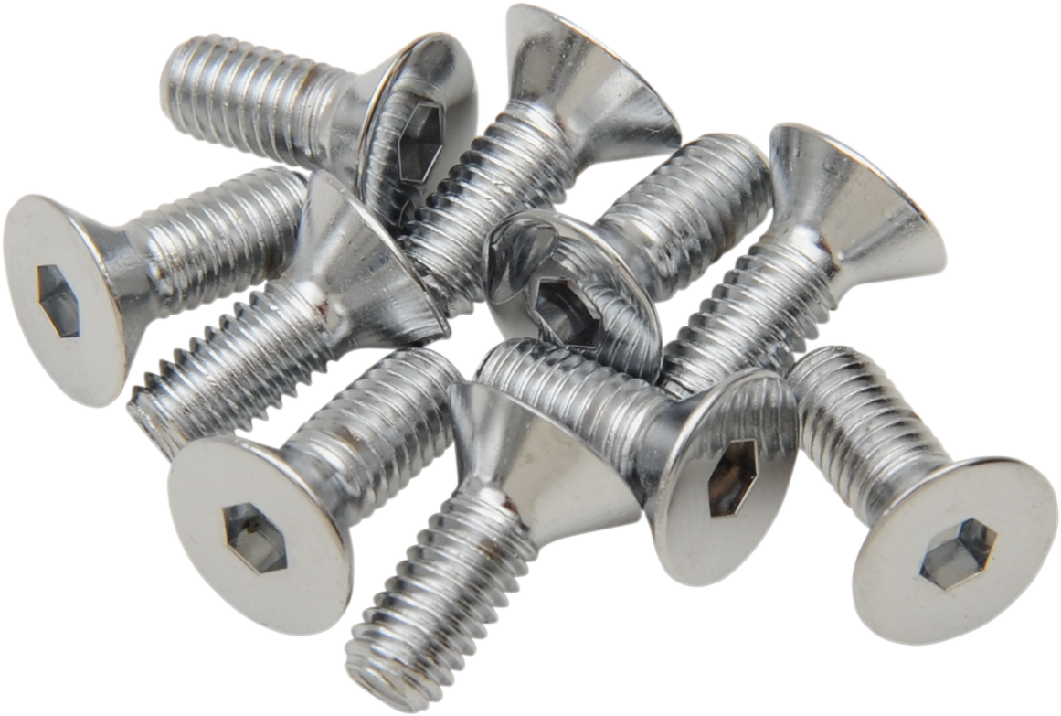 DRAG SPECIALTIES Bolts - Flat-Head - Chrome - 10-32 x 1/2" MPB572
