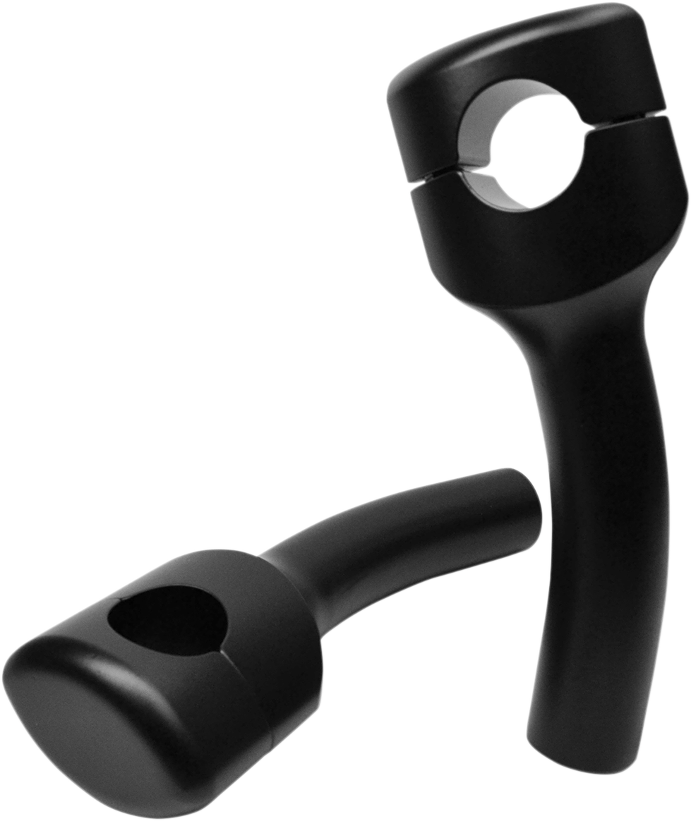 LA CHOPPERS Hefty Smooth Handlebar Risers for 1-1/4" Handlebars - Pullback - 5-1/2" - Flat Black LA-7406-05M