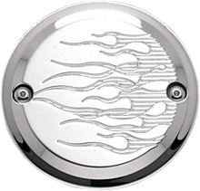 JOKER MACHINE Points Cover - Flame - 2 Hole - Chrome 921102FC