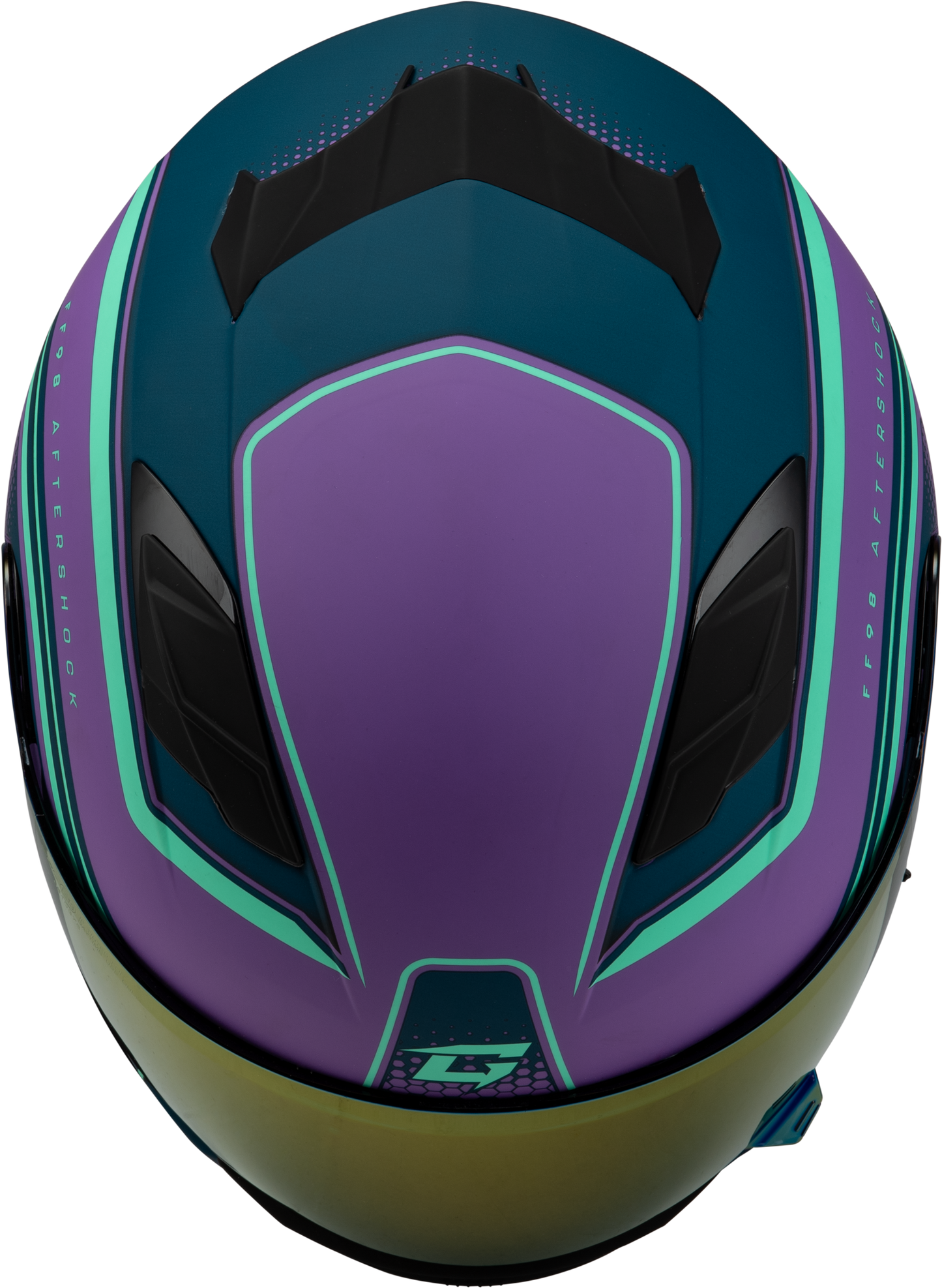 Ff 98 Aftershock Helmet Matte Purple/Blue Lg